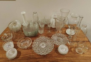 Collection of Clear Glass Items