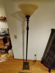Floor Lamp with Glass Shade