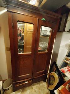 Old Cabinet with Contents