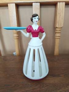 Vintage Ceramic Napkin Doll Holder