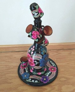 Enameled Wood Decanter