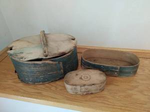 Old Sewing Caddy And Nesting Storage Boxes