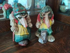 Two Resin Or Similar Material Trolls