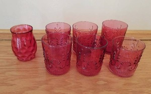Collection Of Cranberry Glass