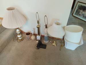 Collection of Lamps and Shades- Mainly Vintage