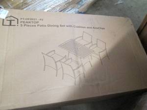 peaktop 5 pieces patio dining set w...