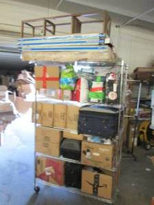 5 shelves full of items that were n...