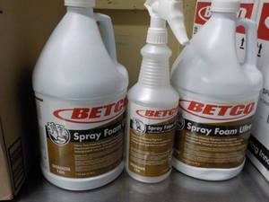 2 - 1 Gallon Jugs Betco Spray Foam ...