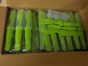 Case of 50 Lime Green Cutlery Plast...