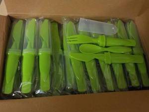 Case of 50 Lime Green Cutlery Plast...