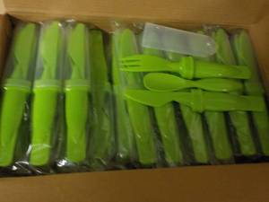 Case of 50 Lime Green Cutlery Plast...