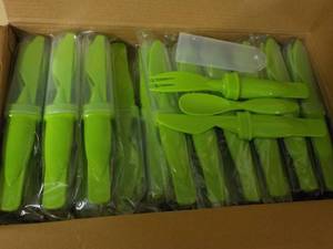 Case of 50 Lime Green Cutlery Plast...