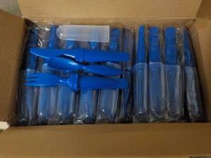 Case of 50 Royal Blue Plastic Cutle...