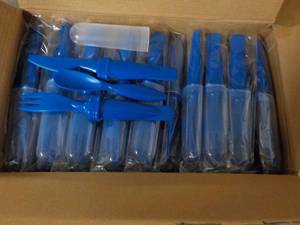 Case of 50 Royal Blue Plastic Cutle...