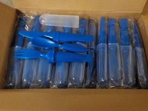 Case of 50 Royal Blue Plastic Cutle...