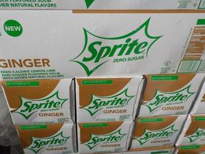 4 - 12 packs Sprite Ginger Zero Sug...