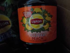 Case of 8 - 64 oz Bottles Lipton iced tea peach