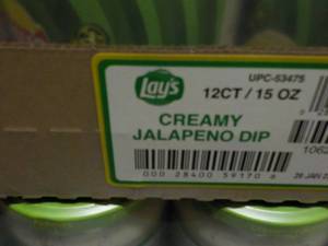 12 Pack Lays Jalepeno Dip...