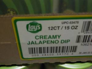 12 Pack Lays Jalepeno Dip...