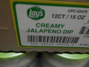 12 Pack Lays Jalepeno Dip...