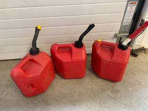 Lot of 3 One Gallon Gasoline Cans