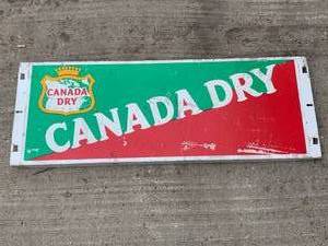 Antique Canada Dry Metal Sign Approx 10 X 27
