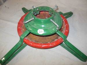 lot 26 image: Vintage Ronco bottle and jar cutter in original box - and up to 4 12 metal Christmas tree stand