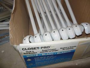 lot 59 image: 3 Dozen Shelf & Closet Rod Brackets