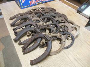 lot 98 image: Antique Horseshoes (Box of Approx. 30)
