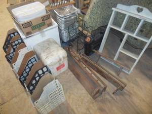 lot 100 image: Lot of Misc. Containers, Trays, Magazine Holders, Shelves, Etc..