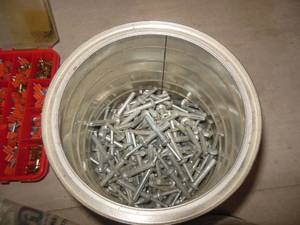 lot 123 image: Flat of Misc. Expansion Anchors, Butterfly Connectors, Etc.