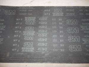 lot 5 image: Large Black Roll of 3M 120 Sandpaper 13 Wide