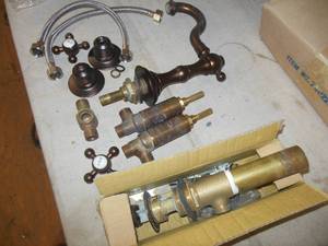 lot 13 image: Bronze Sink Faucet Kit