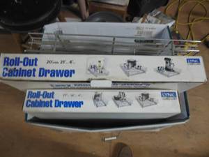 lot 17 image: Three New Roll Out Drawers (2  20 W, 1 17 W)