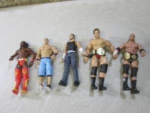 (C-4) 5 Wrestling Action Figures...