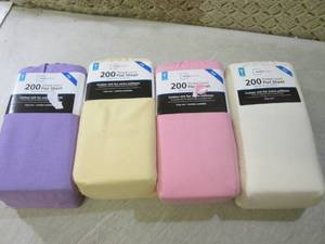 (CSB) 4 Twin Size Flat Sheets...