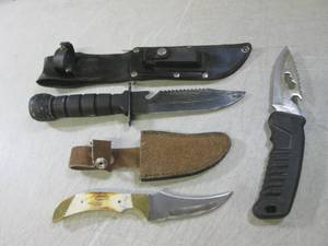 (BSB) 3 Fixed Blade Knives...