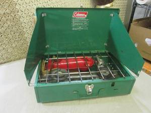 (F-3) Coleman Two-Burner Camp Stove...