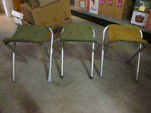 (F-2) 3 Portable Folding Stools...