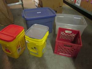 (EW7) Totes, Milk Crate, Buckets...