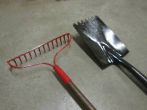 (F-3) Garden Rake and Shovel...