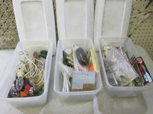 (F-0) 3 Totes Full of Misc Shoebox ...