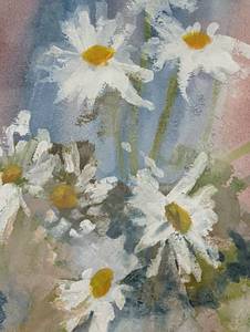 lot 10 image: Beautiful Framed Floral Watercolor