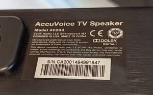 lot 20 image: ZVOX Accuvoice TV Speaker
