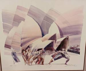 lot 24 image: Framed Sydney Print by Charles Billich