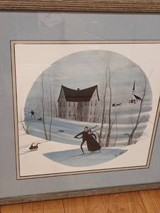 lot 28 image: Pair of Skating Paradise Prints by Buckley Moss