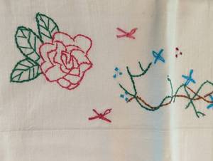 lot 32B image: Vintage Needlepoint and Crochet Pillow Case Sets