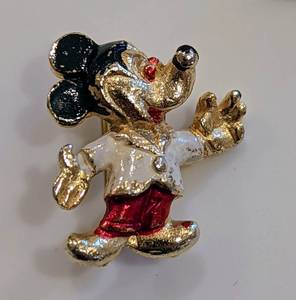 lot 59A image: Vintage Mickey Mouse Pins and Charm Bracelet