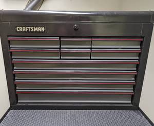 lot 93 image: Craftsman Rolling Tool Chest Full of Tools