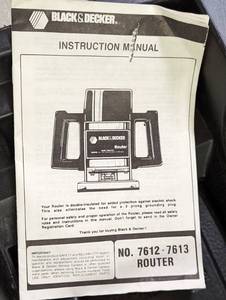 lot 96 image: Black and Decker Router